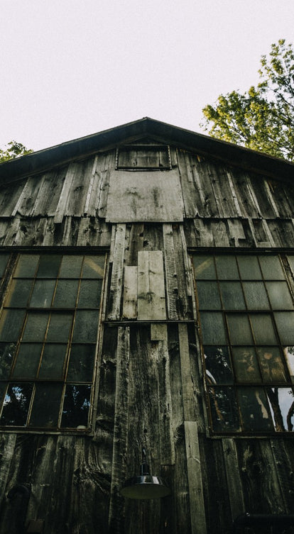 Wooden barn at Springhill Farm