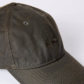 material shot of The Ball Cap in Soil Waxed Canvas, Accessories by Taylor Stitch