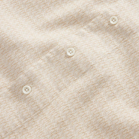 material shot of the natural buttons on The Conrad in Sand Jacquard, Wovens by Taylor Stitch