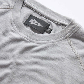 material shot of the collar on The Merino Base Layer Tee in Sharkskin, Knits by Taylor Stitch