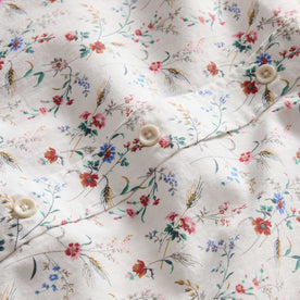 material shot of the natural buttons on The Short Sleeve California in Vintage Botanical, Wovens by Taylor Stitch