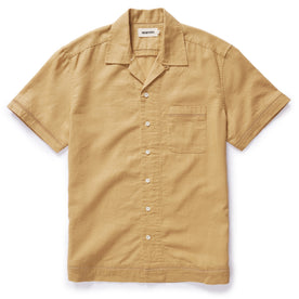 flatlay of The Short Sleeve Hawthorne in Wheat, Wovens by Taylor Stitch