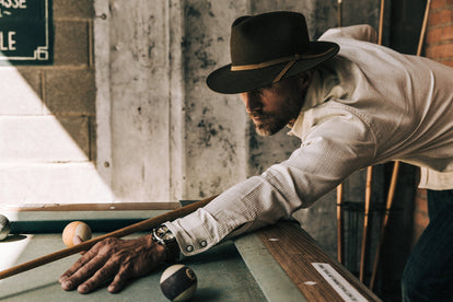 shot of our hat being made