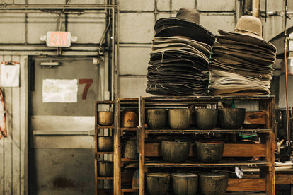 shot of our hat being made, fifth image, scene from the factory