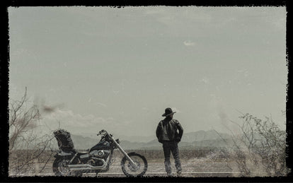 A view of the the arizona desert with ben overlooking.