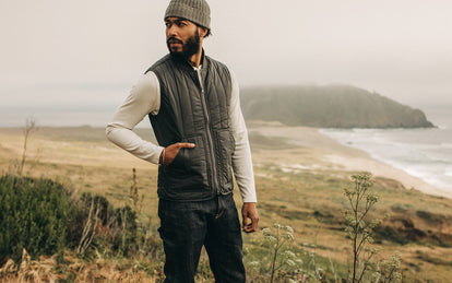 model shot hand in jacket pocket