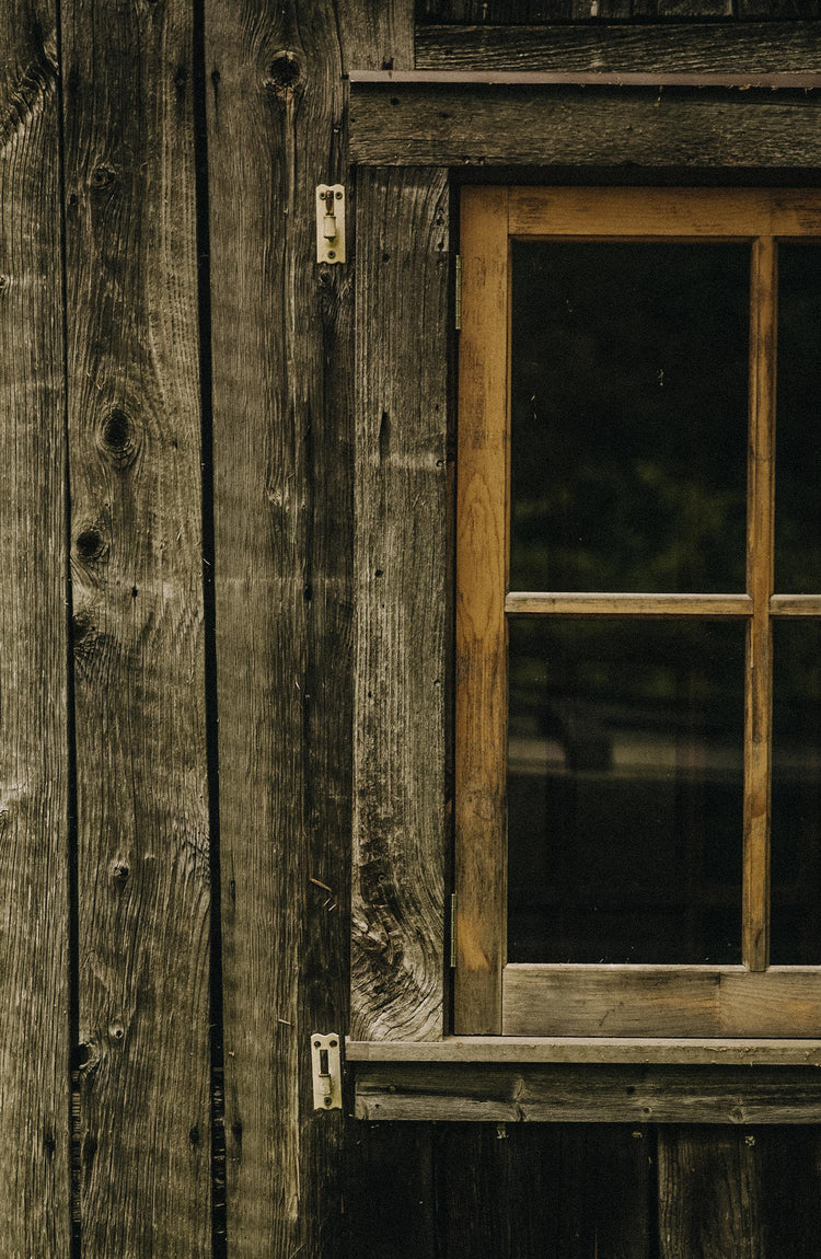 Exterior of a wooden house.