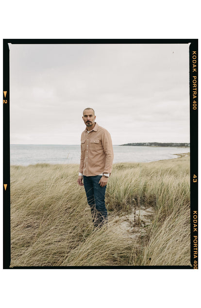 our guy rocking the ledge in Dusty Coral Twill in savannah