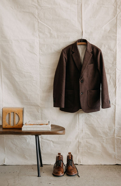 The Sheffield Sportcoat in Dark Chestnut Moleskin