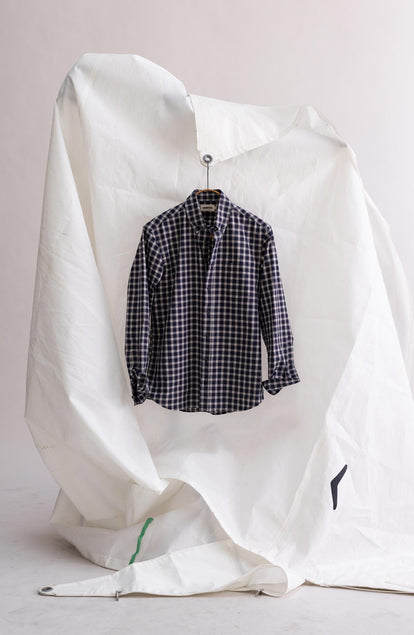 editorial image of The Jack in Deep Blue Plaid on a hanger