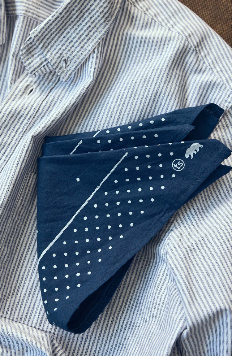 folded image of The Bandana in Heritage Blue