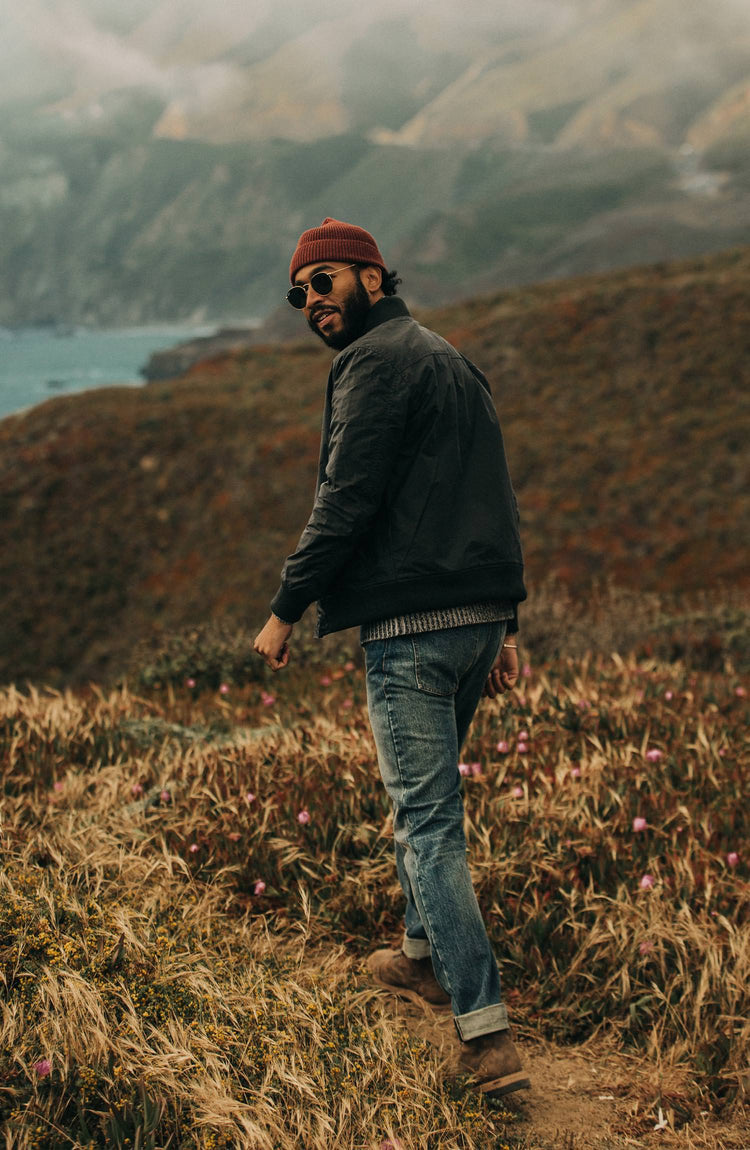 our guy hanging out in california with our denim on