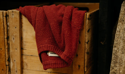 The Lodge Yak Wool Sweater in Bonfire Donegal