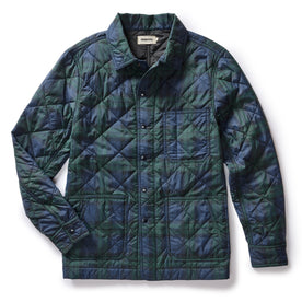 flatlay of The Ojai Jacket in Blackwatch Plaid Diamond Quilt, Outerwear by Taylor Stitch