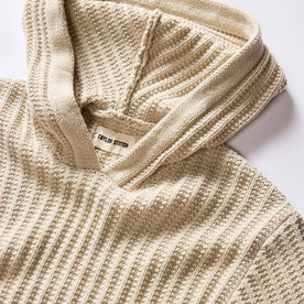 material shot of the collar on The Bryan Pullover Sweater in Flax Melange, Knits by Taylor Stitch