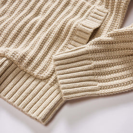 material shot of the pockets on The Bryan Pullover Sweater in Flax Melange, Knits by Taylor Stitch