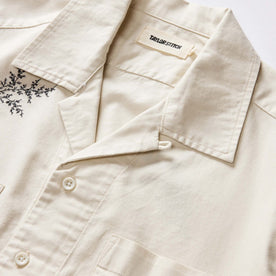 material shot of the collar on The Conrad Shirt in Seaside Embroidery, Wovens by Taylor Stitch