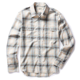 flatlay of The Craftsman Shirt in Sky Shadow Plaid, Wovens by Taylor Stitch