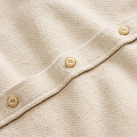 material shot of buttons on The Division Shirt in Birch, Wovens by Taylor Stitch