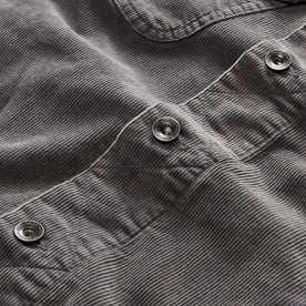 material shot of the buttons on The Long Haul Jacket in Shale Cord, Outerwear by Taylor Stitch