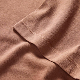 material shot of the sleeve on The Organic Cotton Tee in Faded Brick, Knits by Taylor Stitch