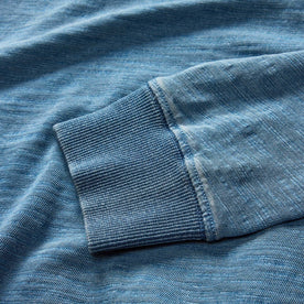 material shot of the cuffs on The Organic Cotton Henley in Washed Indigo, Knits by Taylor Stitch