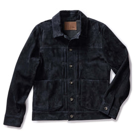 The Ryder Jacket in Dark Navy Suede - featured image