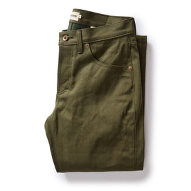 The Slim Jean in Olive Nihon Menpu Selvage - featured image