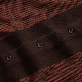 material shot of the buttons on The Button Down Polo in Morita Seed Stitch, Knits by Taylor Stitch