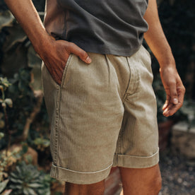 The Matlow Short in Arid Eucalyptus Washed Herringbone - featured image