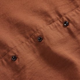 material shot of the buttons on The Palmer Shirt in Dried Guajillo, Wovens by Taylor Stitch