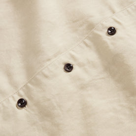 material shot of the buttons on The Palmer Shirt in Dune, Wovens by Taylor Stitch