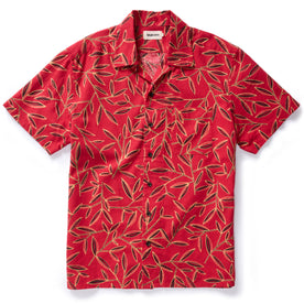 flatlay of The Short Sleeve Hawthorne in Scarlet Thatch, Wovens by Taylor Stitch