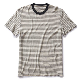 The Cotton Hemp Tee in Black Coffee Stripe - featured image