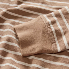 material shot of cuff on The Organic Cotton Long Sleeve Tee in Churro Stripe, Knits by Taylor Stitch