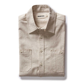 folded flatlay of The Utility Shirt in Natural Nep, Wovens by Taylor Stitch