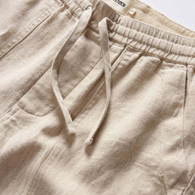 material shot of the waistband on The Breakwater Pant in Natural Herringbone, Bottoms by Taylor Stitch