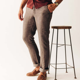 The Easy Pant in Cocoa Linen - featured image