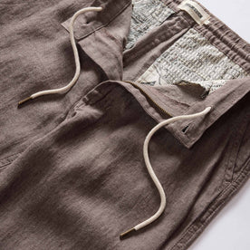 material shot of the inner pockets on The Easy Pant in Cocoa Linen, Bottoms by Taylor Stitch