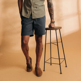 The Matlow Short in Dark Navy Herringbone - featured image