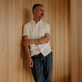 The Short Sleeve Jack in Natural Seersucker - featured image