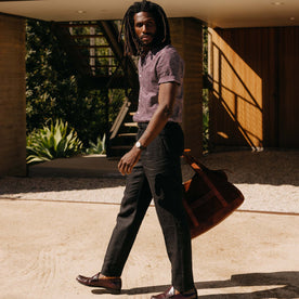 The Thomas Trouser in Coal Linen Twill - featured image