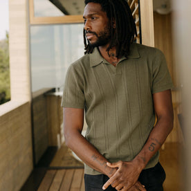 The Valencia Sweater Polo in Cilantro Rib - featured image