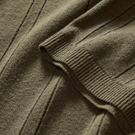 material shot of the sleeve on The Valencia Sweater Polo in Cilantro Rib, Knits by Taylor Stitch