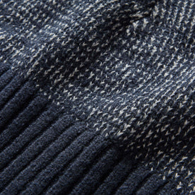 material shot of the yarn on The Headland Beanie in Dark Navy, Accessories by Taylor Stitch