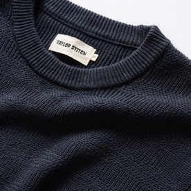 material shot of The Hugo Sweater in Navy, Knits by Taylor Stitch