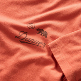 material shot of the logo on The Organic Cotton Tee in Coastal Trail, Knits by Taylor Stitch