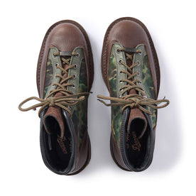 material shot of the tops of The Ridge Boot in Painted Camo, Footwear by Taylor Stitch