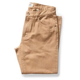 folded flatlay of The Slim All Day Pant in Tobacco Selvage Denim, Bottoms by Taylor Stitch