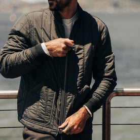 The Able Jacket in Faded Black Quilted Nylon - featured image